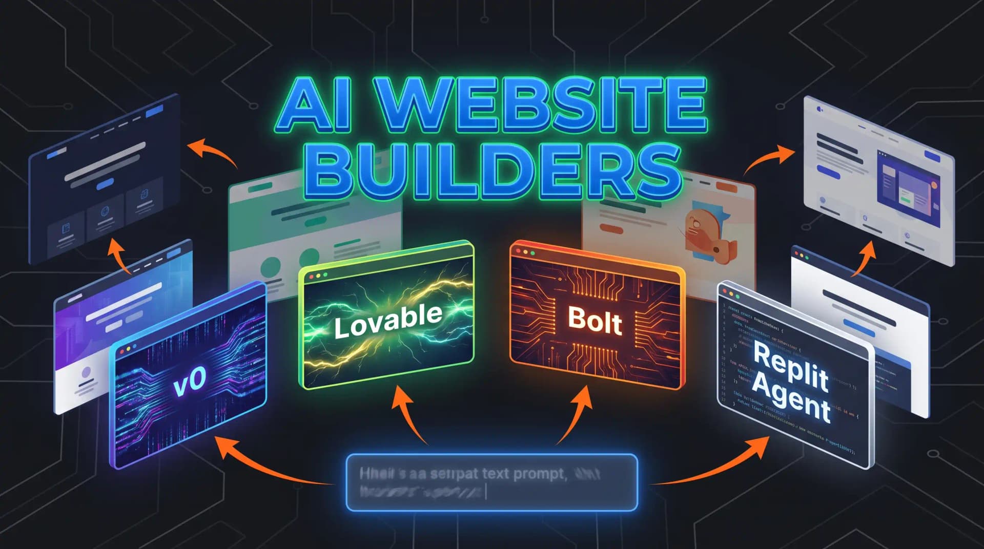 Constructeurs de sites Web IA : v0 vs Lovable vs Bolt vs Replit
